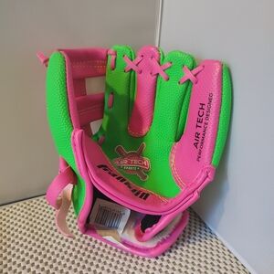Air Tech Sports Franklin Soft T-ball Foam Glove Green/Pink NWOT